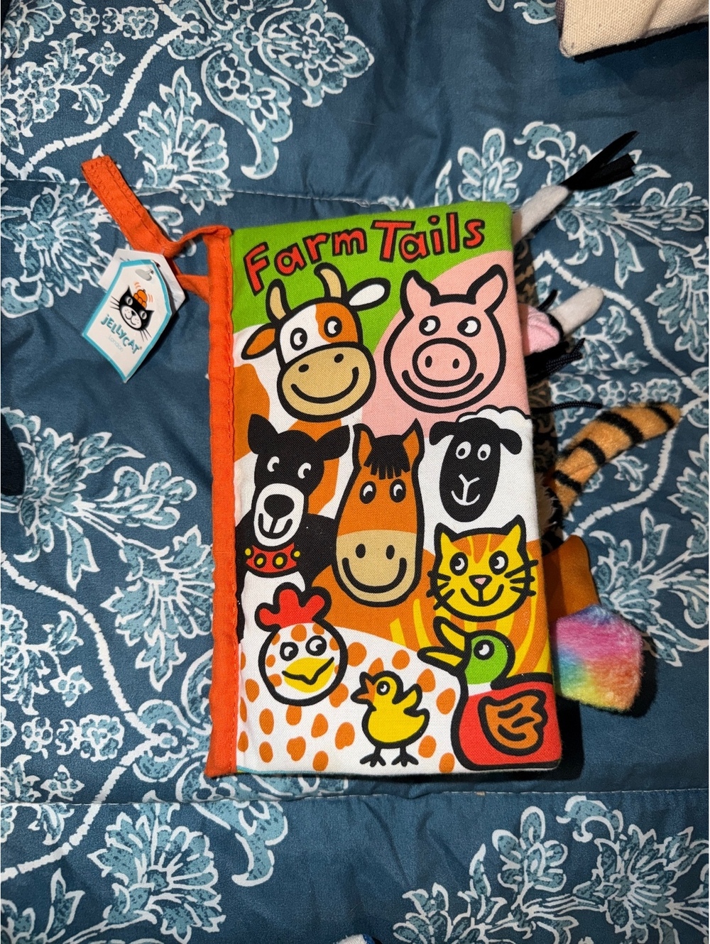 Jellycat Farm Tails Soft Cloth Activity Book New with Tags